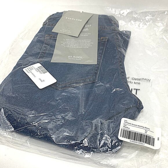 Everlane Stretch Mid-Rise Skinny Crop Jeans 23 NWT - Picture 10 of 11